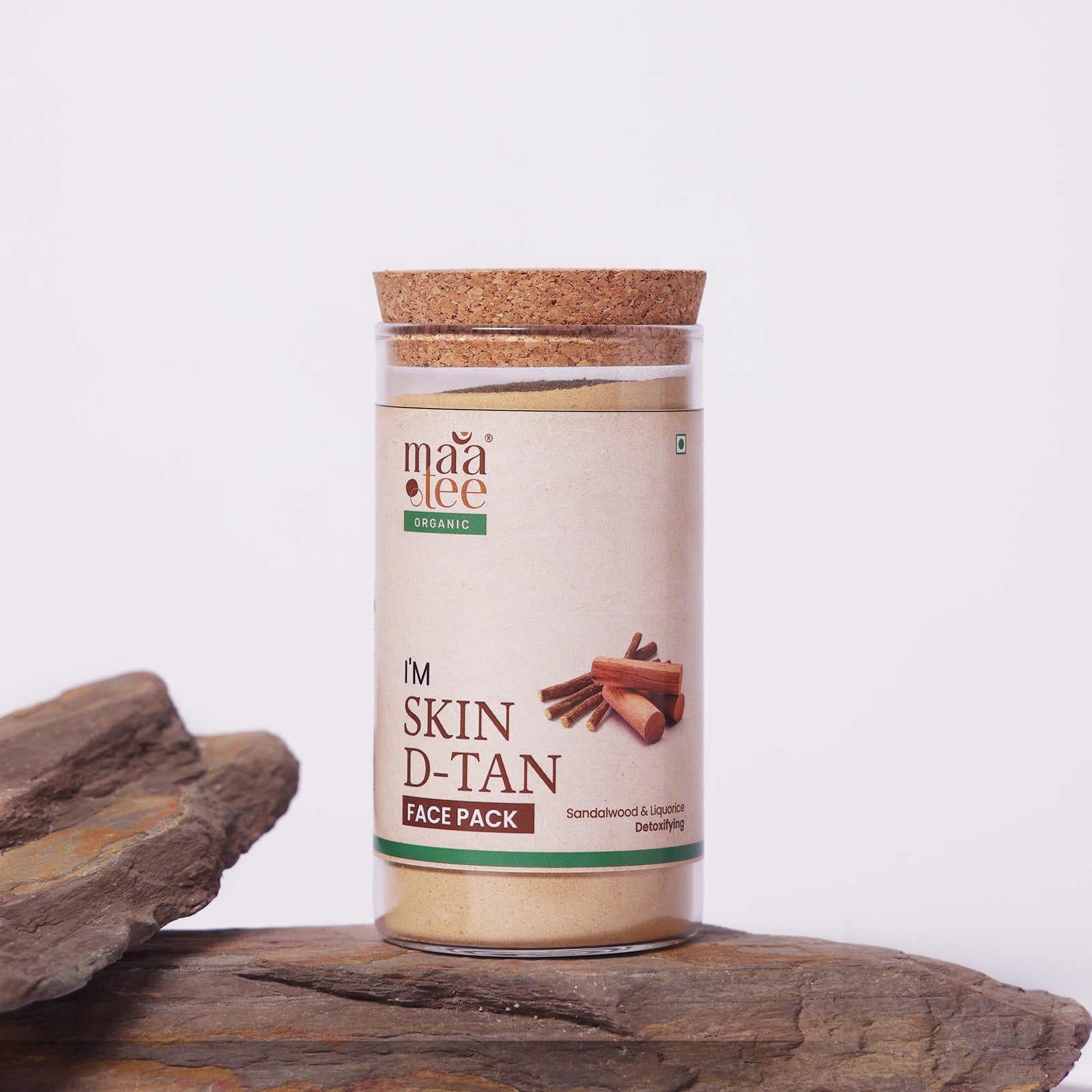 I'm Maatee Organic Skin D-Tan Powder Face Pack
Detoxifying with Sandalwood + Licorice