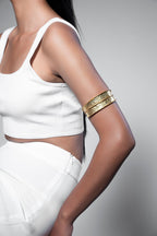 Wild Leaf Cuff - Gold Tone