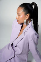 Maxine Hoops - Silver Tone
