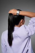 Wild Leaf Cuff - Silver Tone