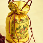 Symphony of Grace Silk Handpainted Madhubani Potli