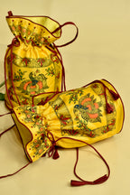 Symphony of Grace Silk Handpainted Madhubani Potli