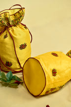 Symphony of Grace Silk Handpainted Madhubani Potli