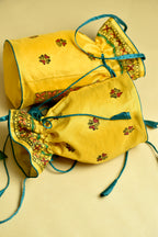 Lok Kala  Silk Handpainted Madhubani Potli
