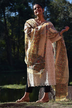 Madhubani Hand-Painted Silk Dupatta