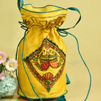 Silk Handpainted Madhubani Potli