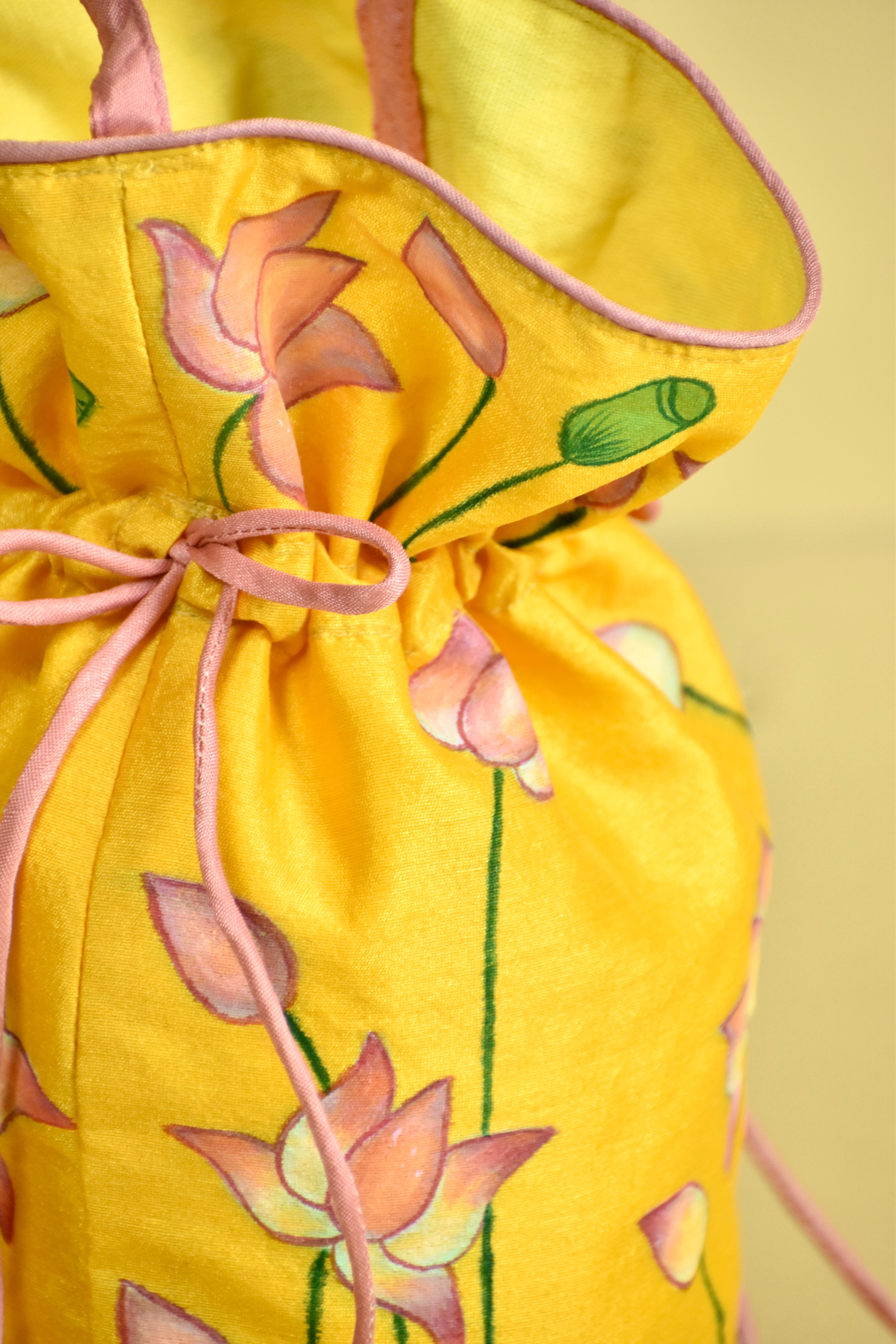 Pichwai Silk Handpainted Potli