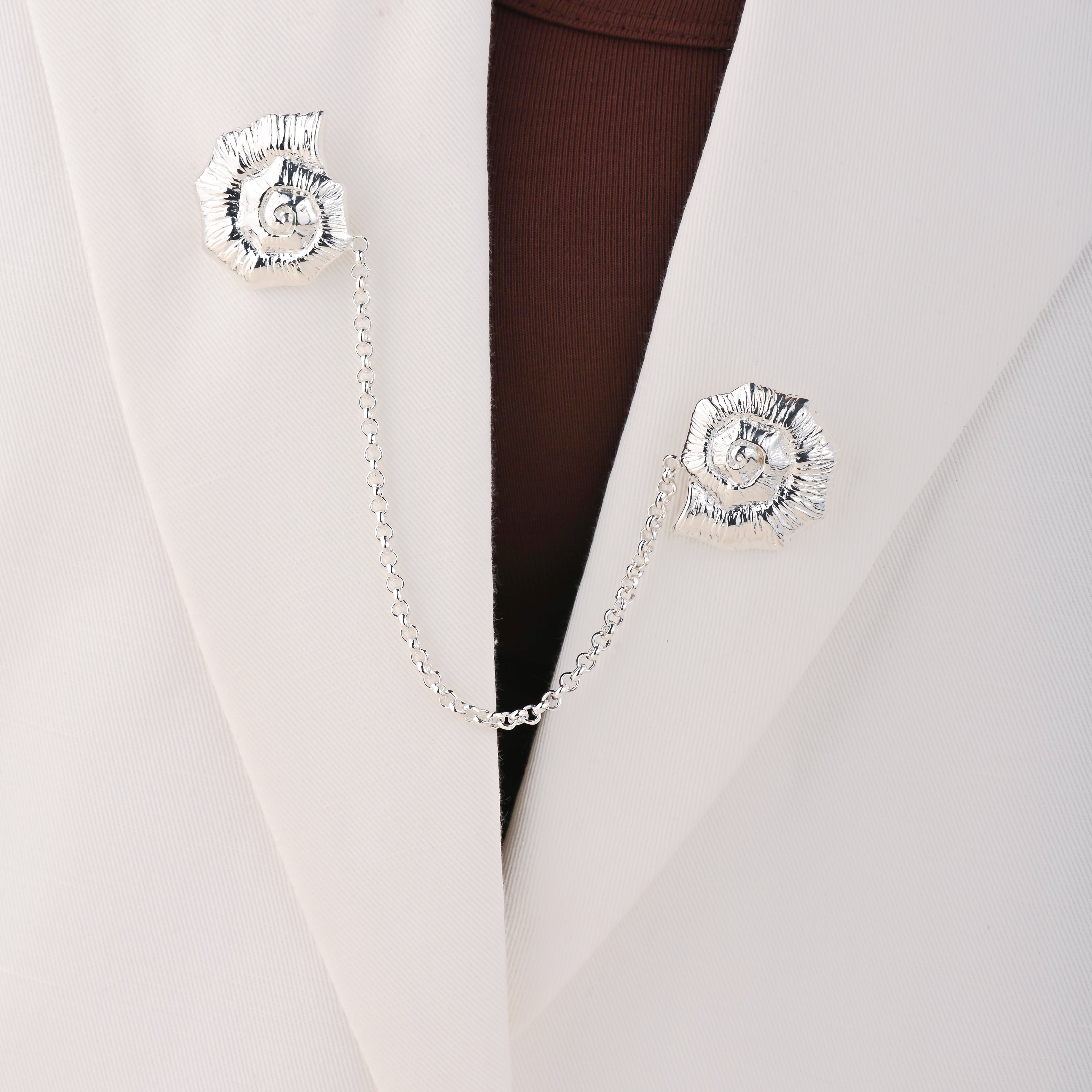 Knobbed Whelk Ring Silver Tone