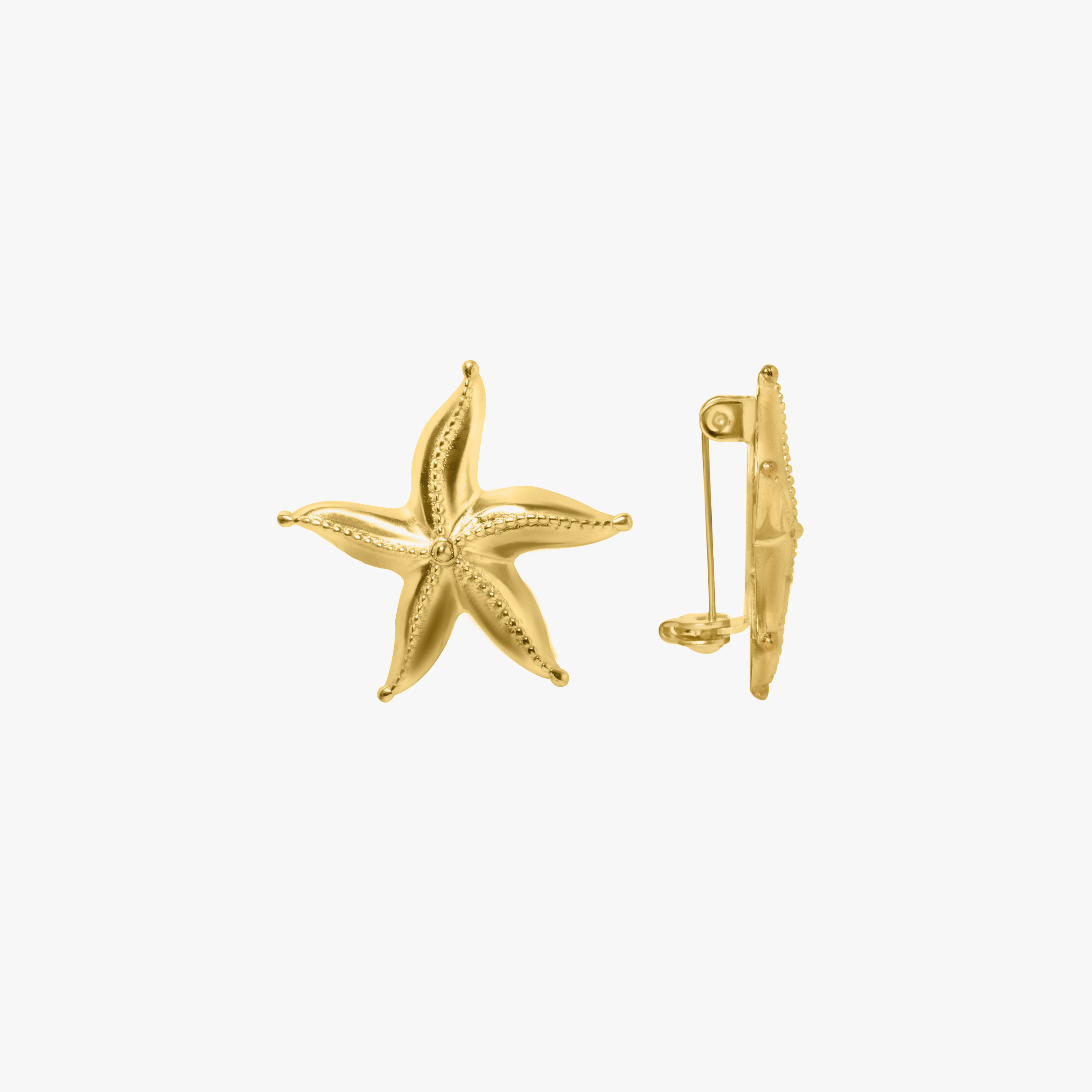 Sea Star Brooch Gold Tone