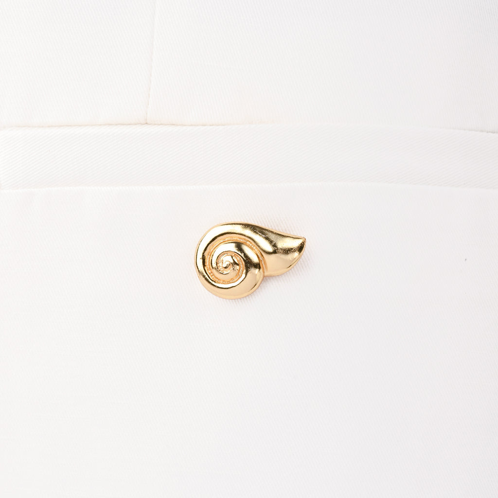 Moon Snail Brooch - Gold Tone