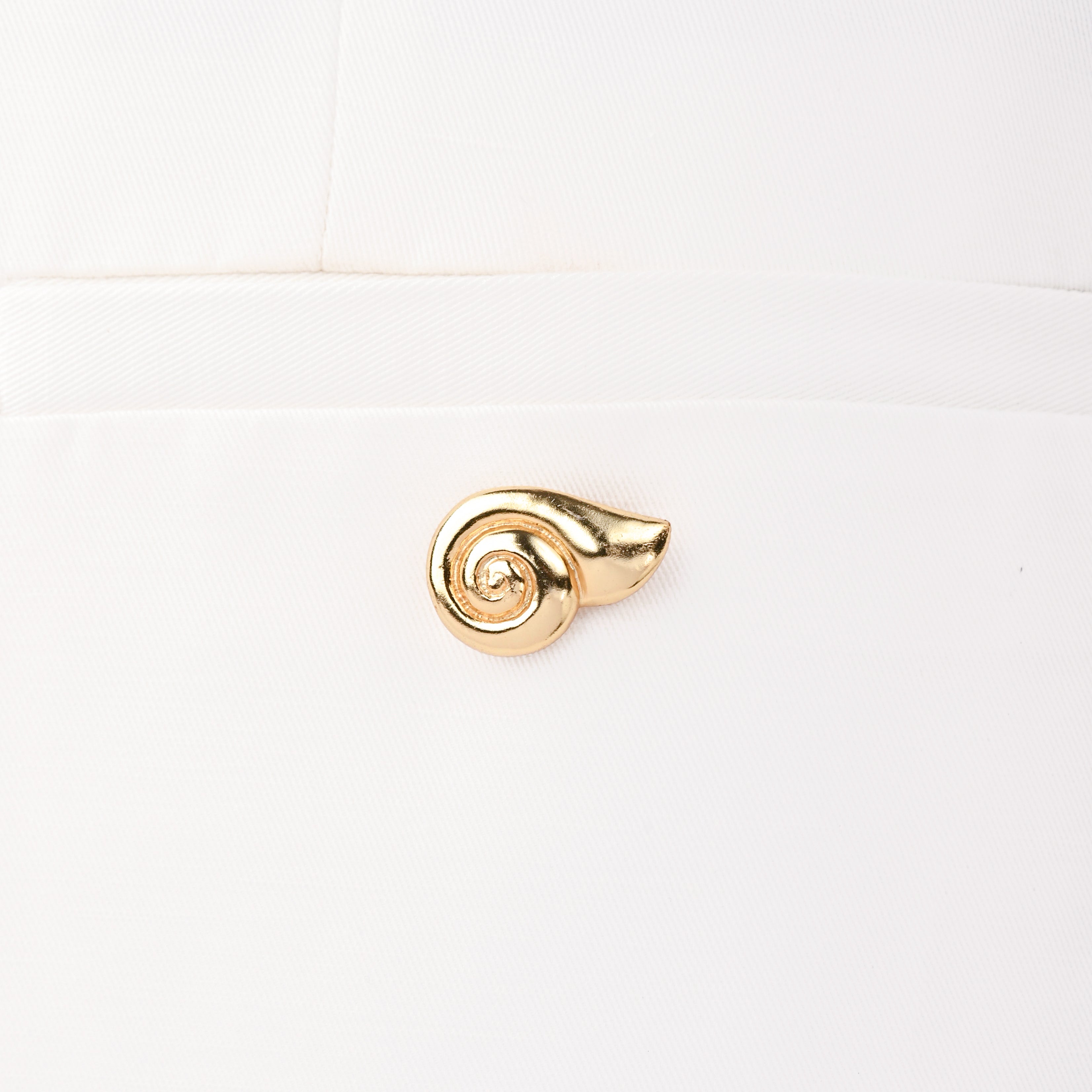 Moon Snail Brooch - Gold Tone