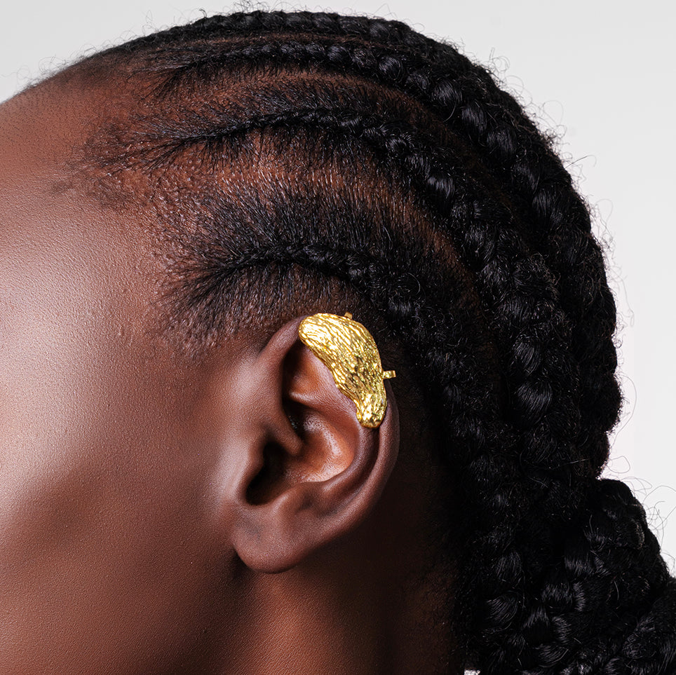 Cedar Ear Cuff - Gold Tone
