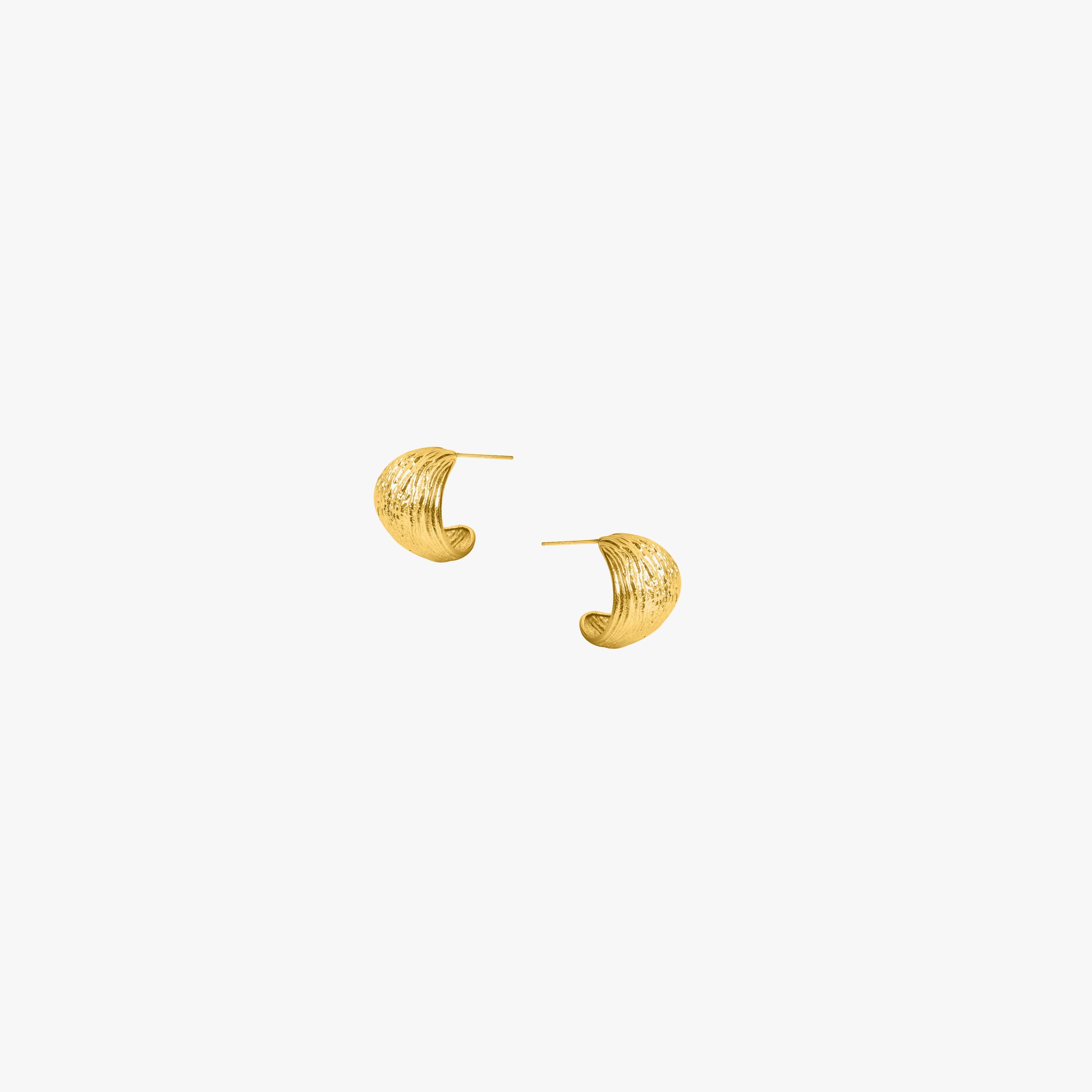 Oak Huggies - Gold Tone