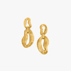 Knotty Pine Earrings - Gold Tone