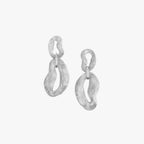 Knotty Pine Earrings - Silver Tone