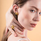Sea Star Studs Gold Tone