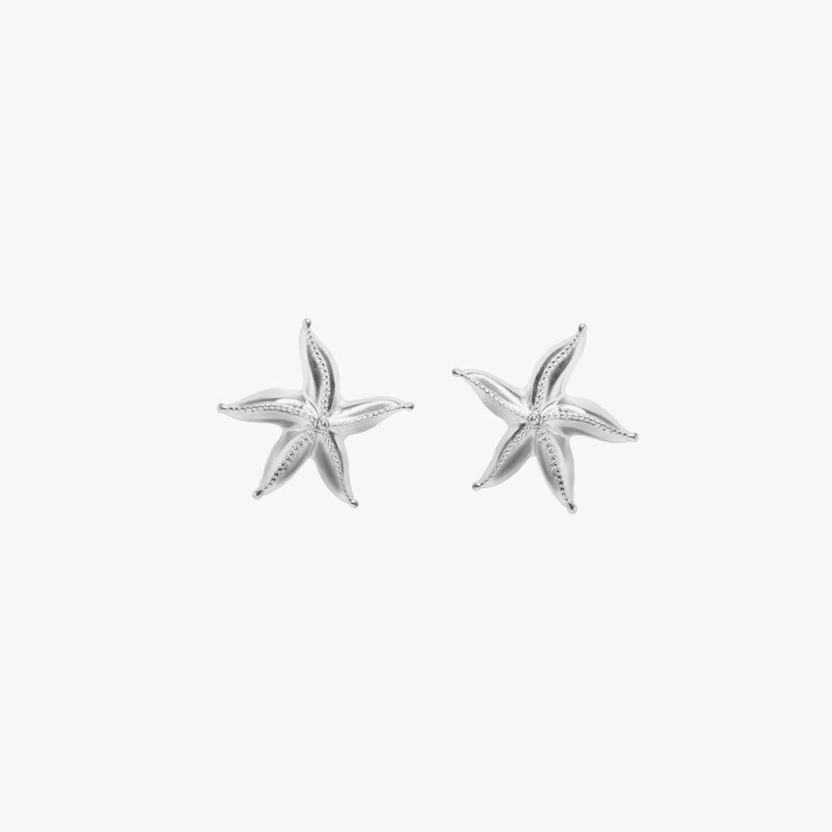 Sea Star Studs Silver Tone