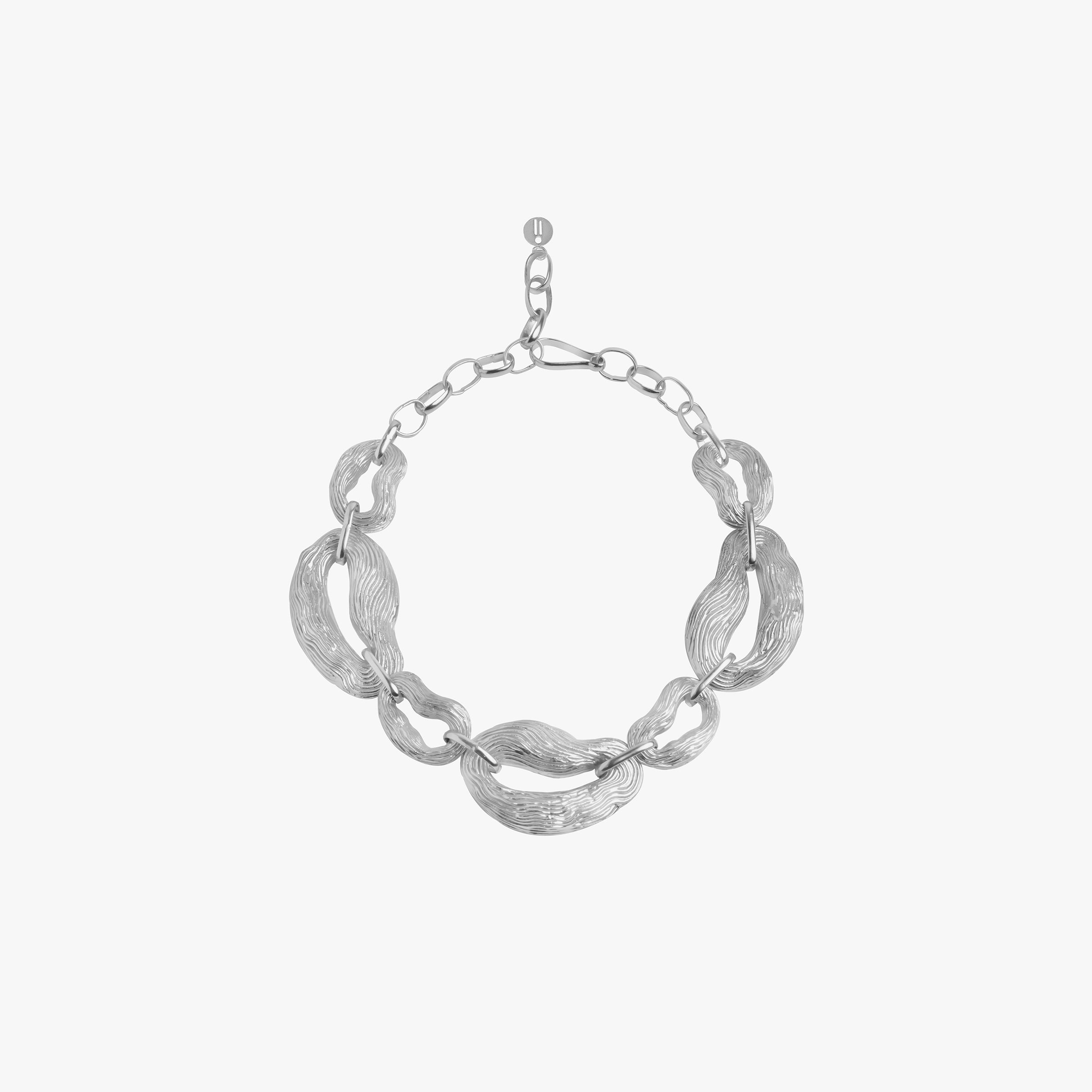 Knotty Link Necklace - Silver Tone