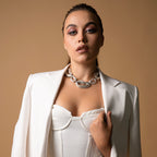 Knotty Link Necklace - Silver Tone