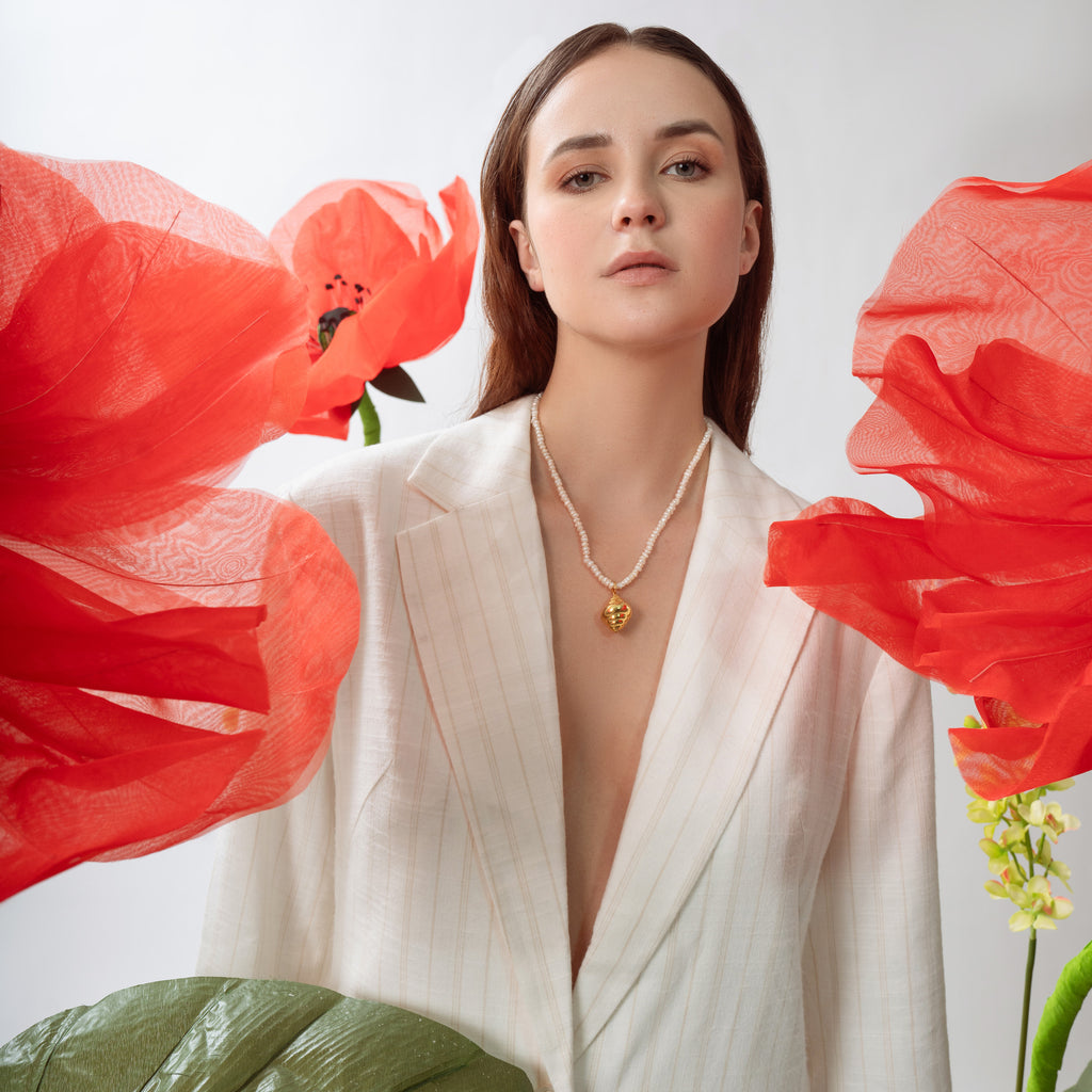 Tulip Shell Pearl Necklace