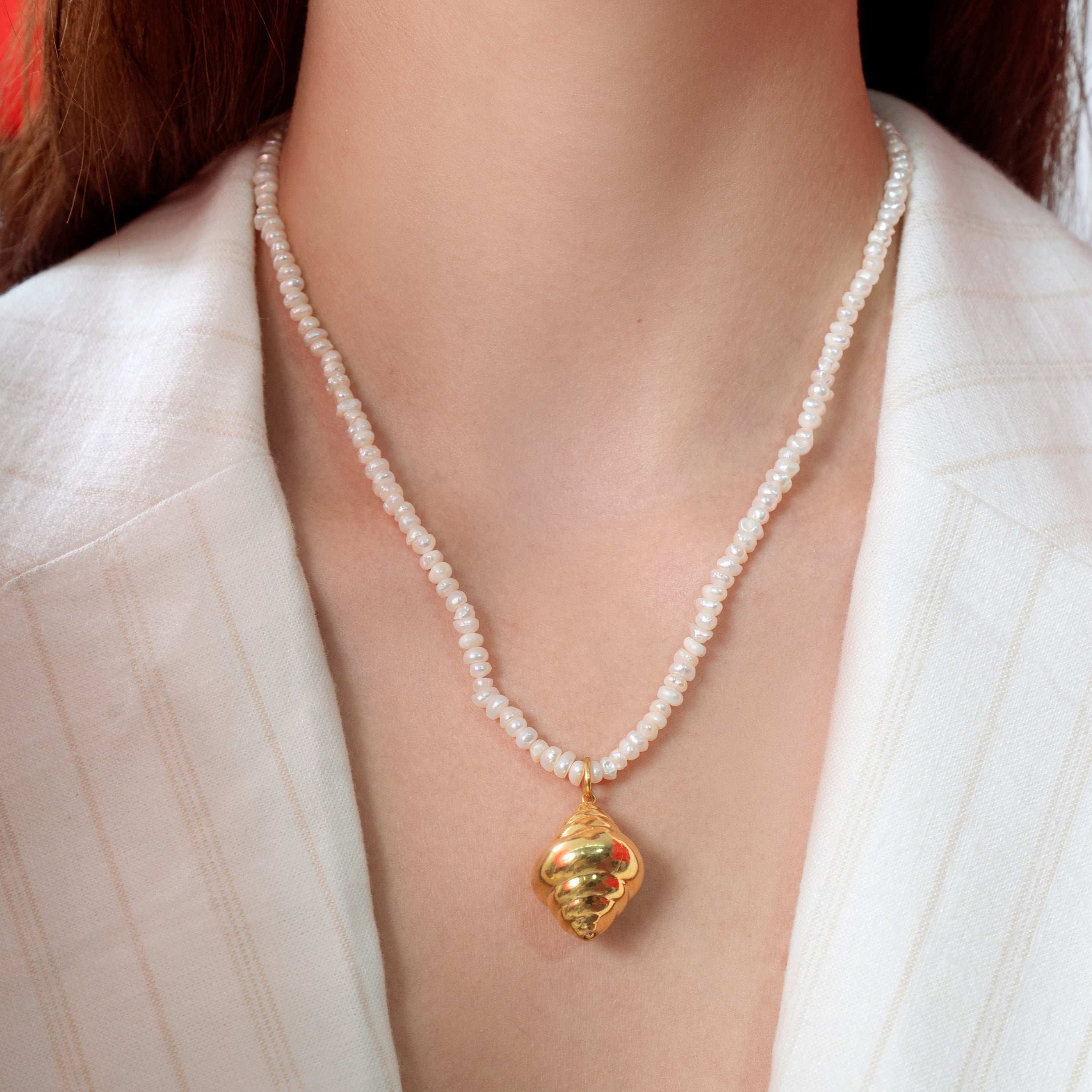 Tulip Shell Pearl Necklace