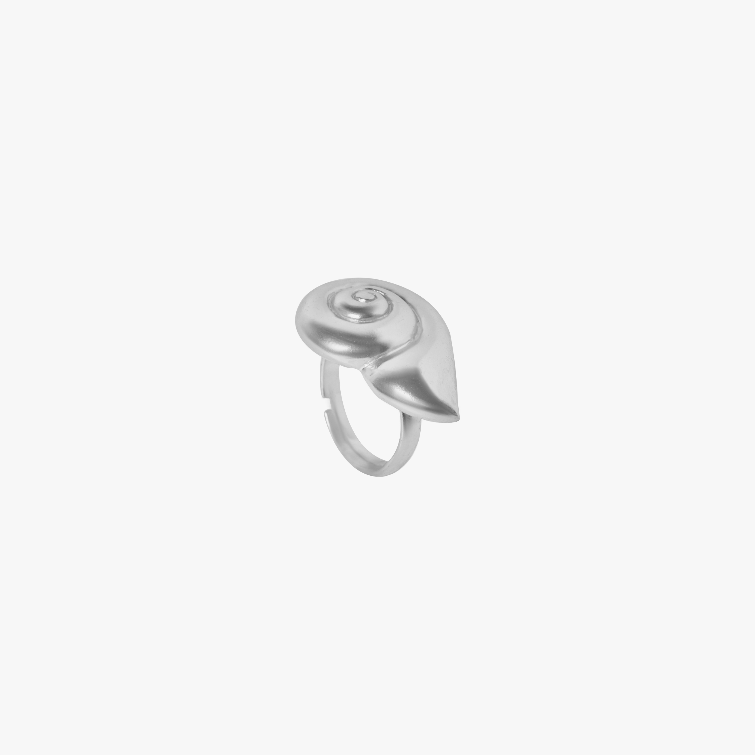 Moon Snail Ring - Silver Tone