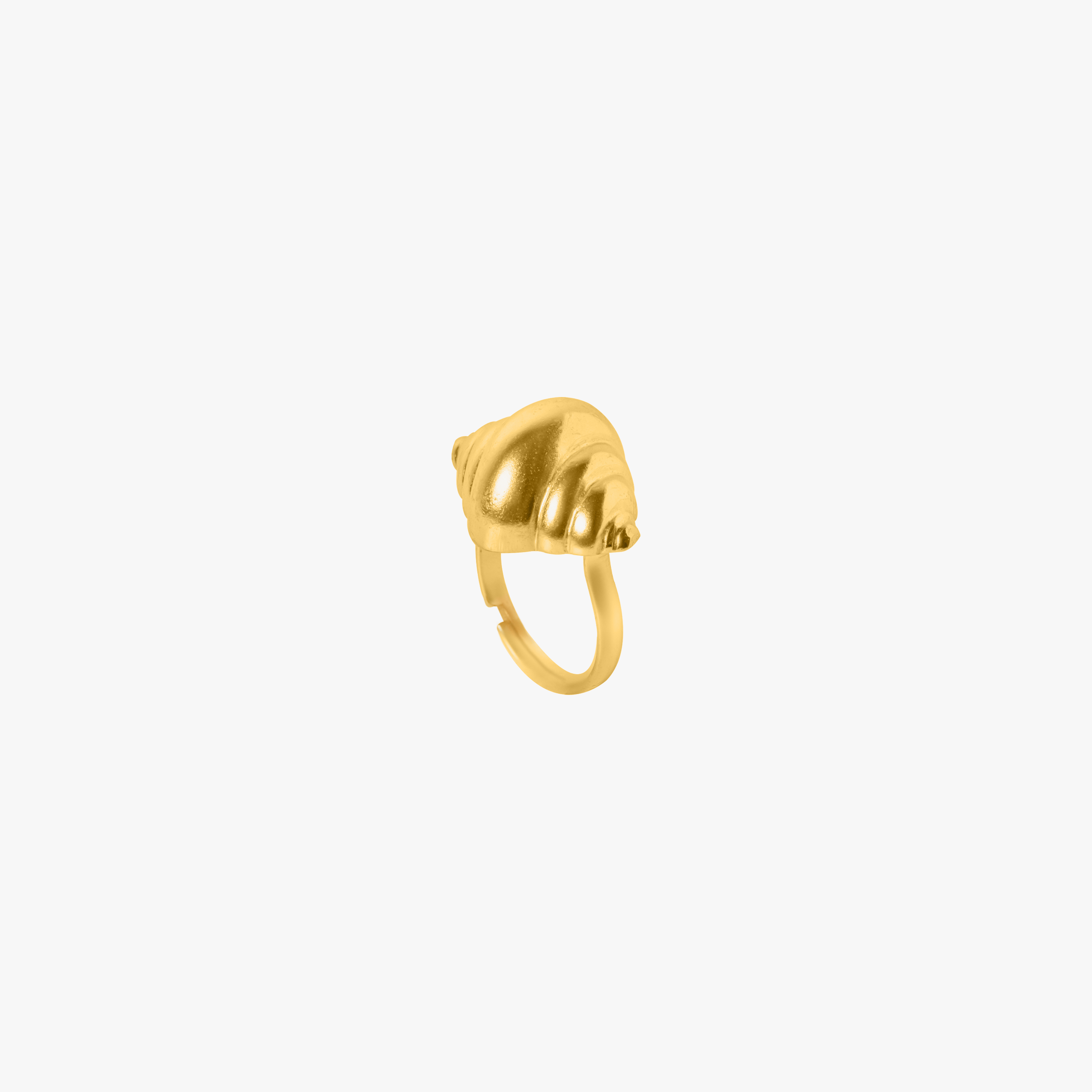 Tulip Shell Ring - Gold Tone