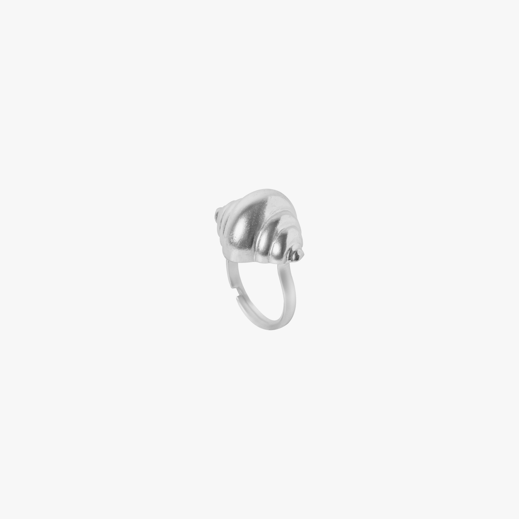 Tulip Shell Ring - Silver Tone