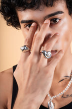 Tulip Shell Ring - Silver Tone