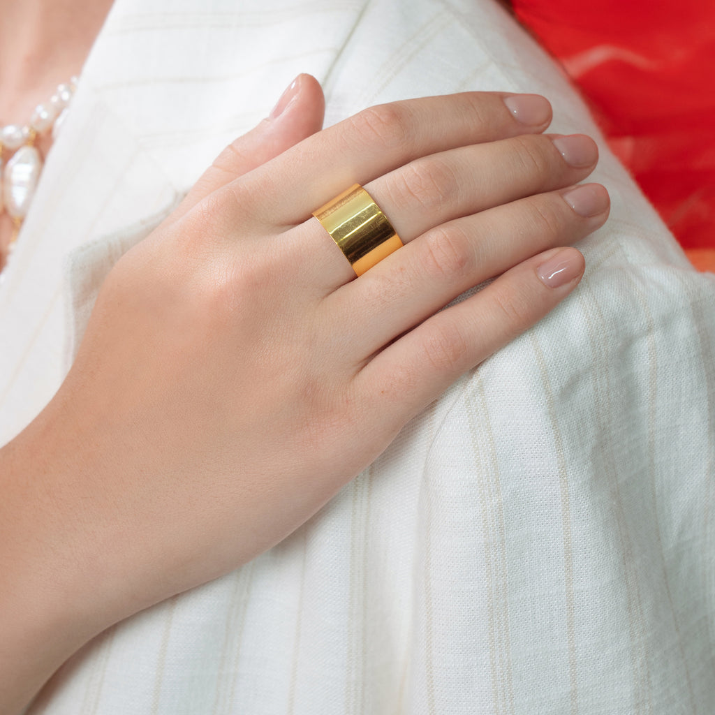 Classic Band Ring - Gold Tone