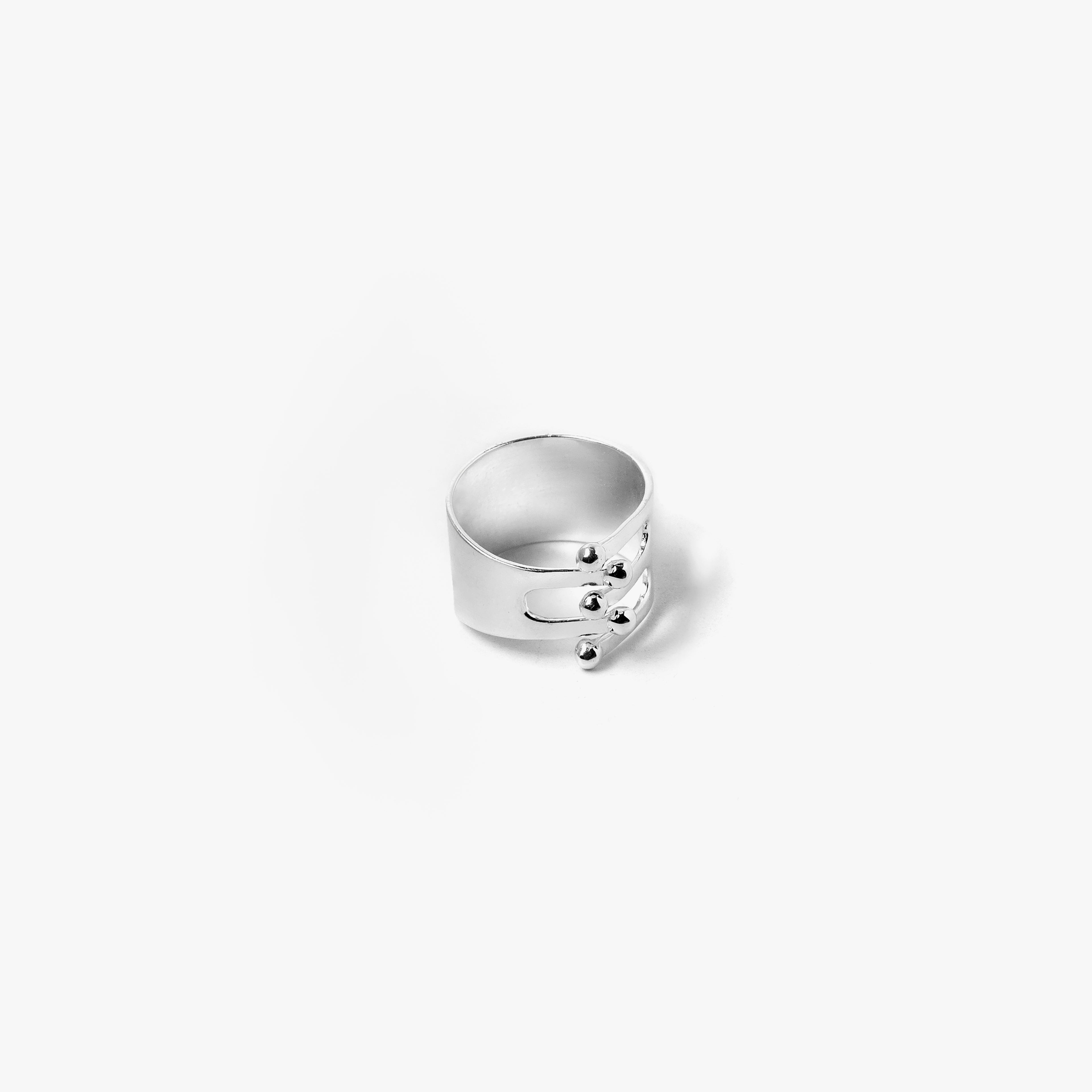 Modernist Ring - Silver Tone