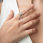 Modernist Ring - Silver Tone