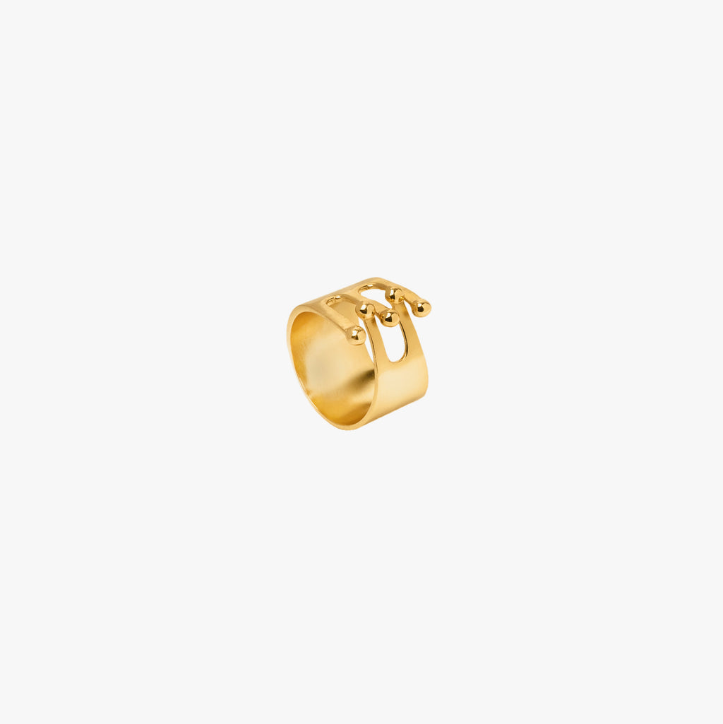 Modernist Ring - Gold Tone