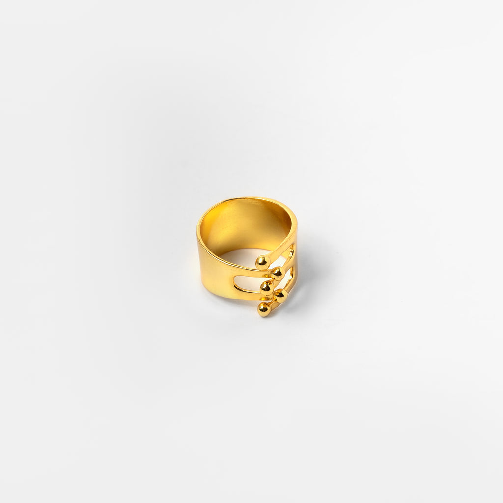 Modernist Ring - Gold Tone