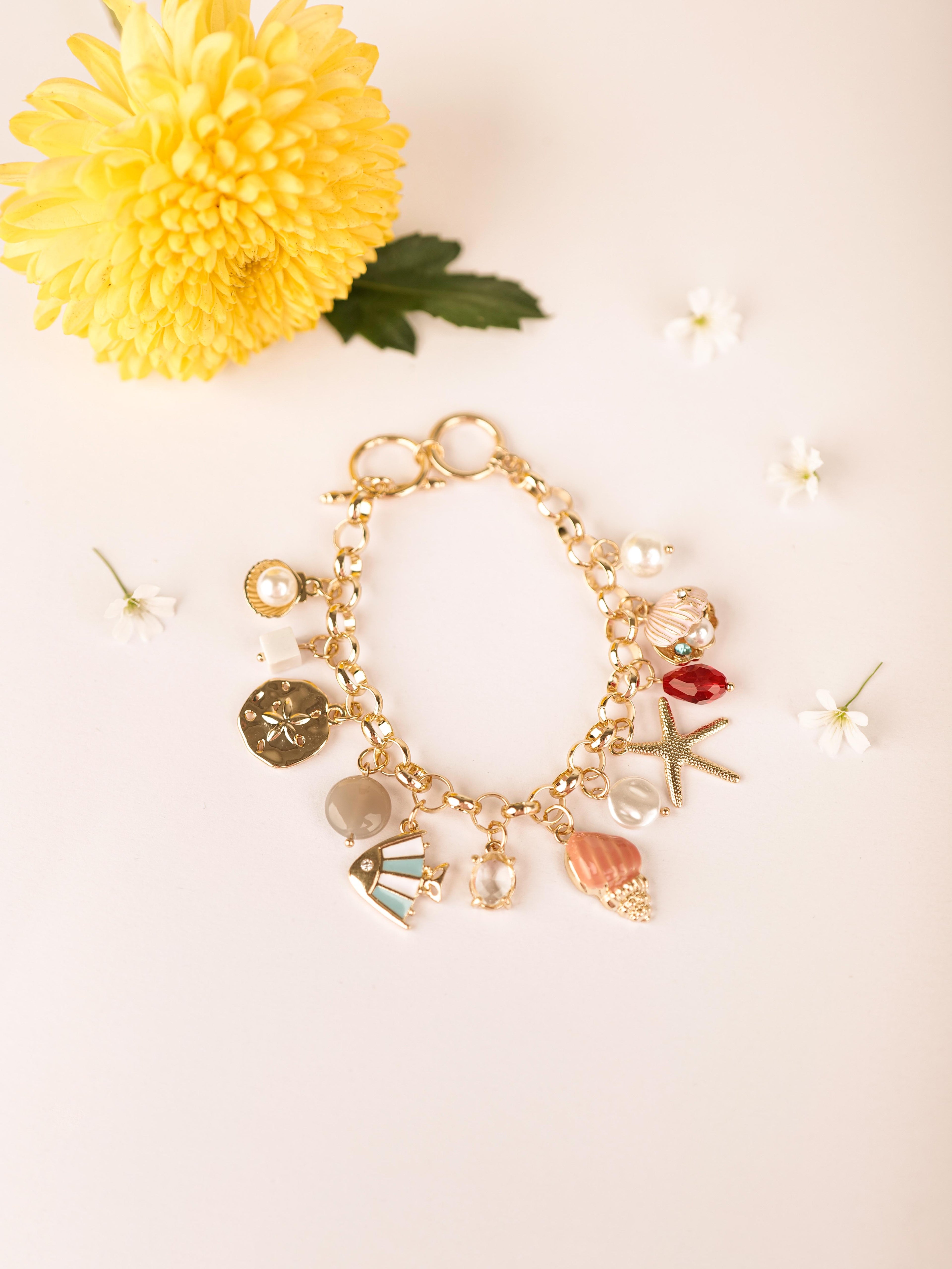 Beach Please Charm Bracelet