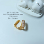 Golden Luxe Square Hoops