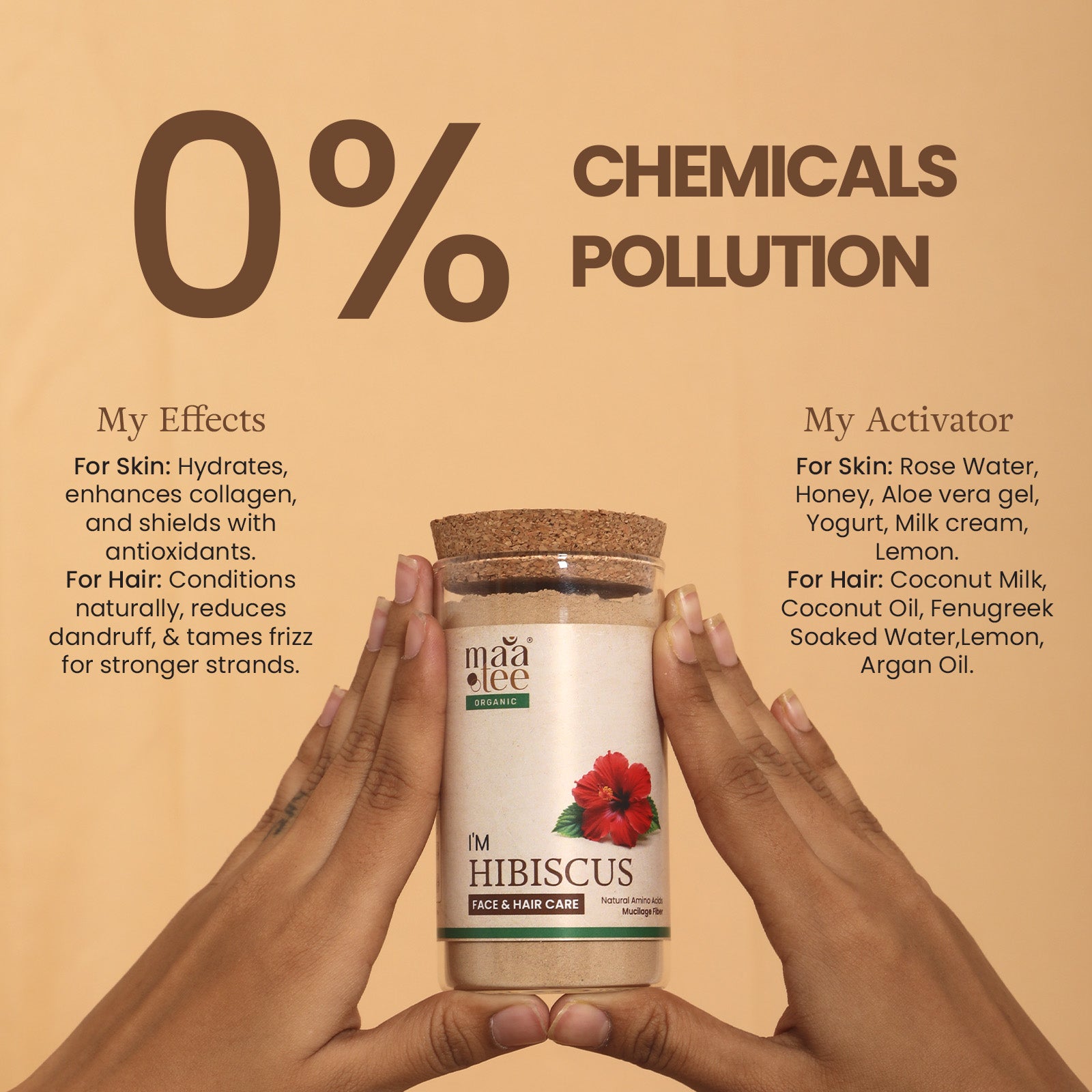 I'm Maatee Organic Hibiscus Powder
Skin Revival by Boosting Collagen, Hair Fortification by Strengthening Roots 
with Amino Acids, Mucilage Fiber & Vitamin C