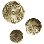 Amaya Decors Gold Foil Hammered Wall Décor Set of 3