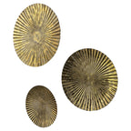 Amaya Decors Gold Foil Hammered Wall Décor Set of 3