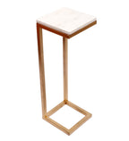 Amaya Decors L Shape Metal & Marble Table