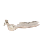 Amaya Decors Peacock Aluminium Silver Big Gifting Platter