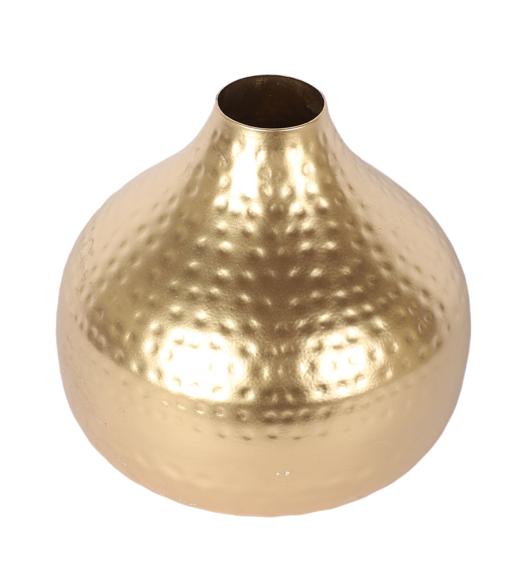 Amaya Decors Gold Hamered Flower Pot