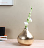Amaya Decors Gold Hamered Flower Pot