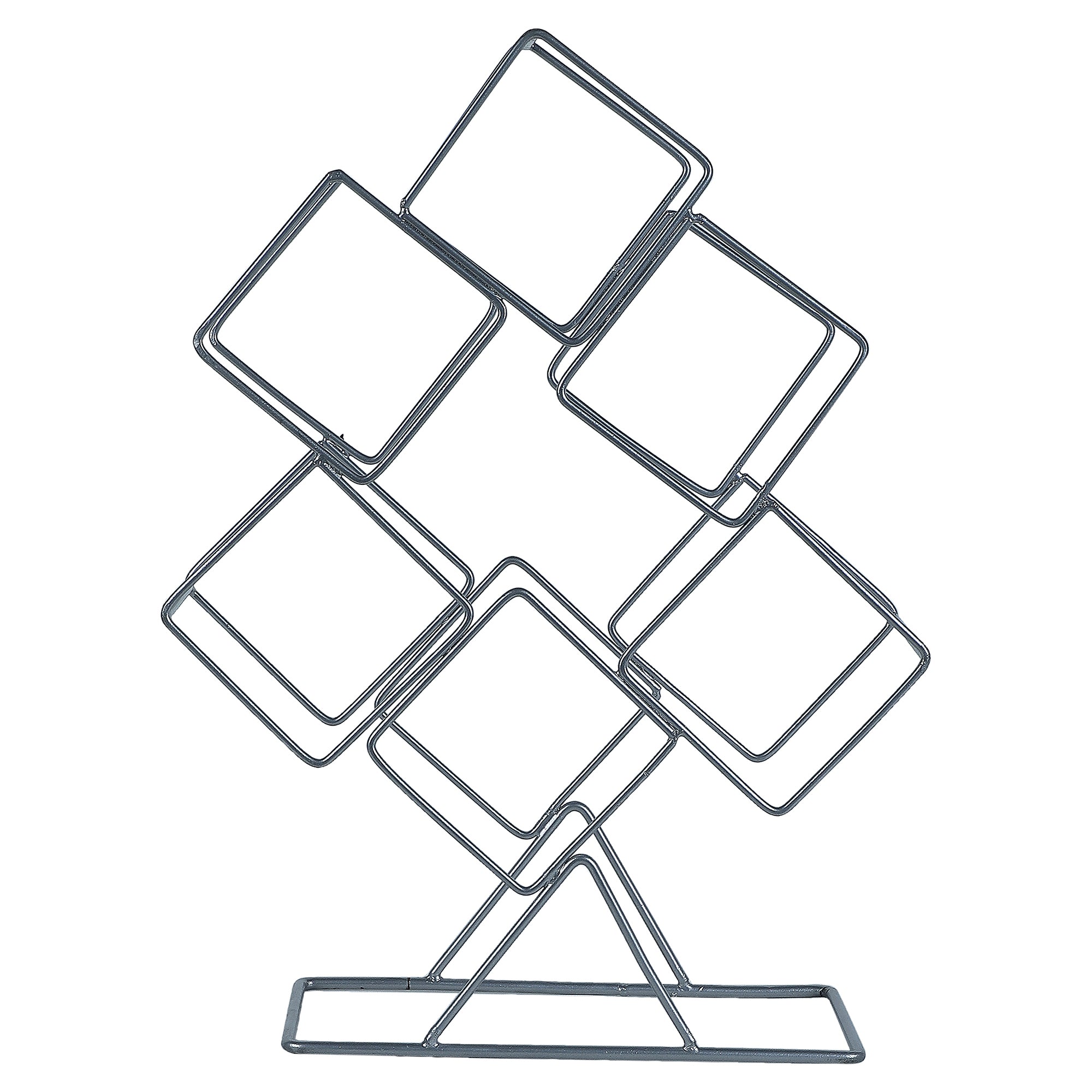 Amaya Decors Rectangular Grey Wine Rack for, 6 Bottles