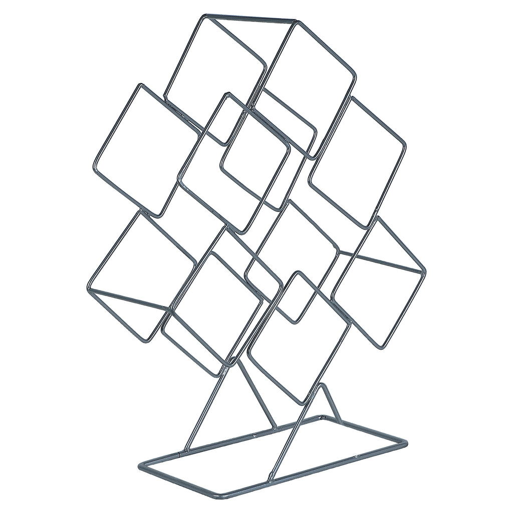 Amaya Decors Rectangular Grey Wine Rack for, 6 Bottles