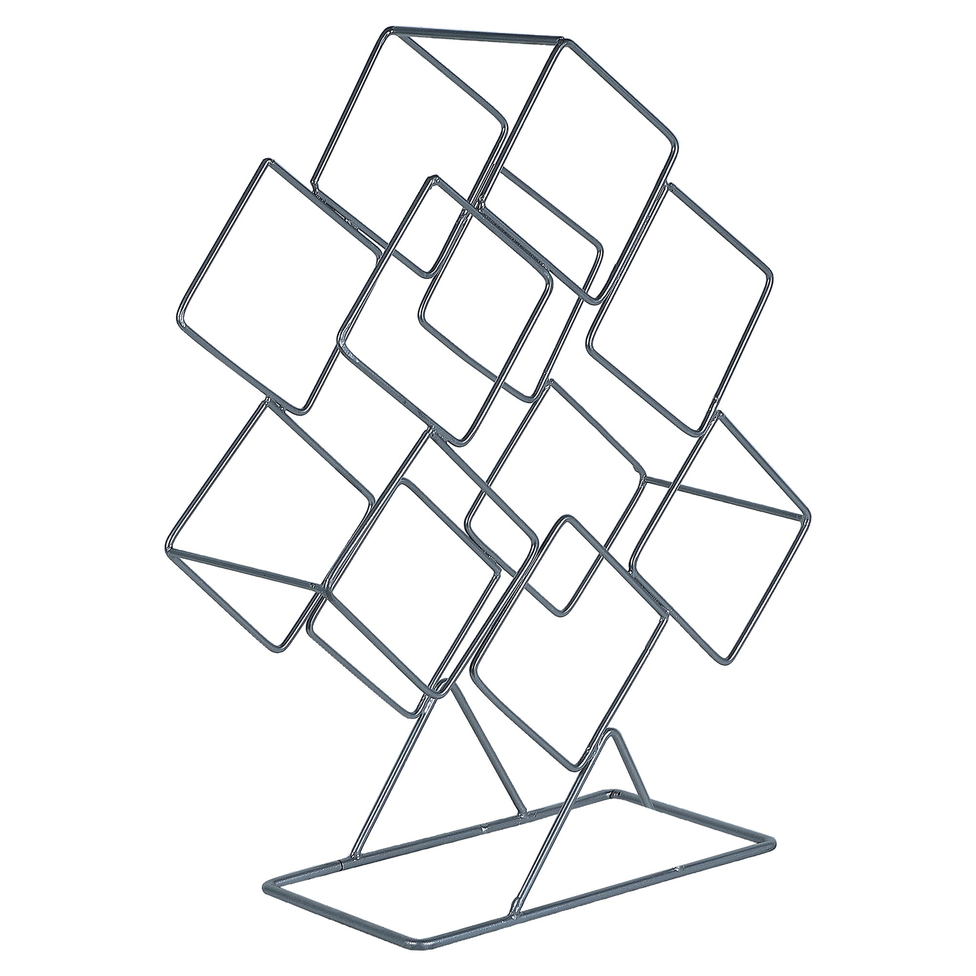 Amaya Decors Rectangular Grey Wine Rack for, 6 Bottles