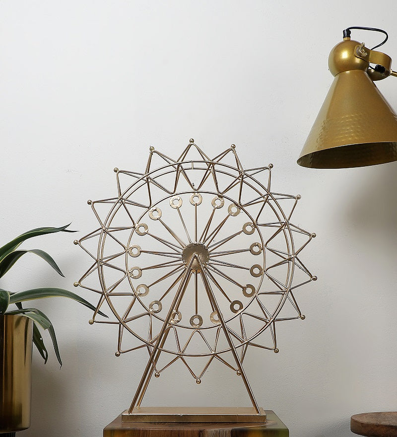 Amaya Decors The Ferrous Revolving Wheel Showpiece