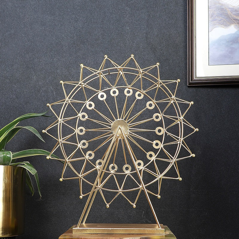 Amaya Decors The Ferrous Revolving Wheel Showpiece