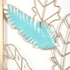 Amaya Decors Green & Gold Leaves Rectangular Wall Décor