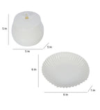 Amaya Decors White Bowl Jar with Tray